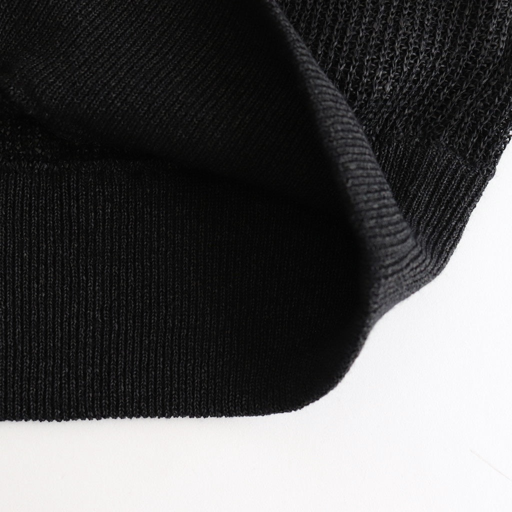 WASHI RAYON SHEER DRIVERS KNIT #BLACK [YK25SS0962S]
