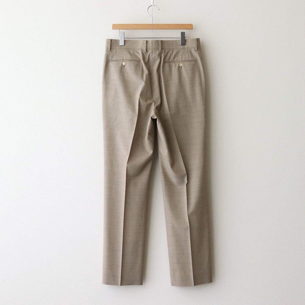 SUPER FINE TROPICAL WOOL SLACKS #TOP LIGHT BROWN [A25SP03WT]
