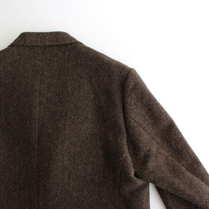 LAMA SHETLAND WOOL TWEED OVER JACKET #BROWN TWEED [A24AJ06LS]