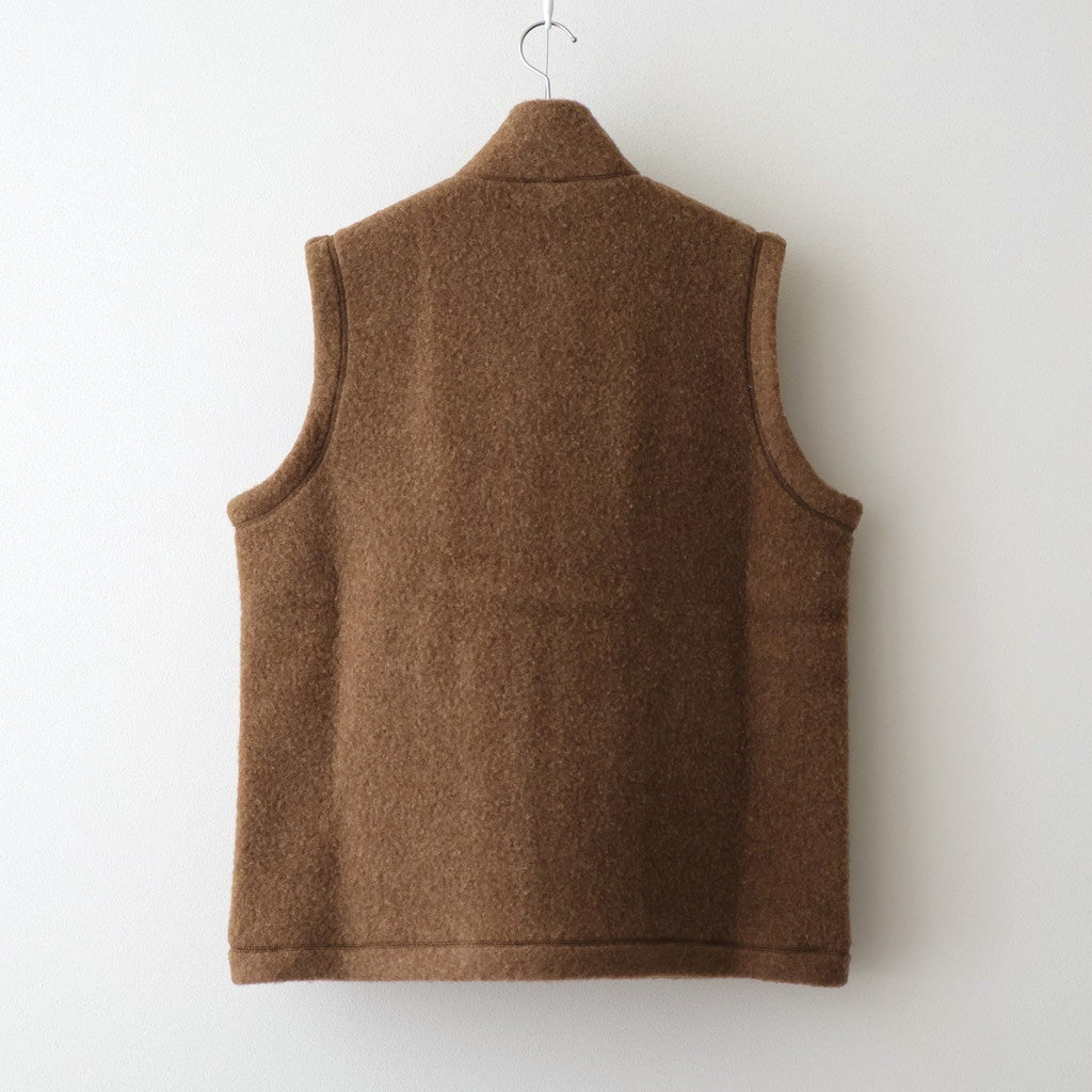 Wool Fleece Vest #NATURAL BROWN [13052405]
