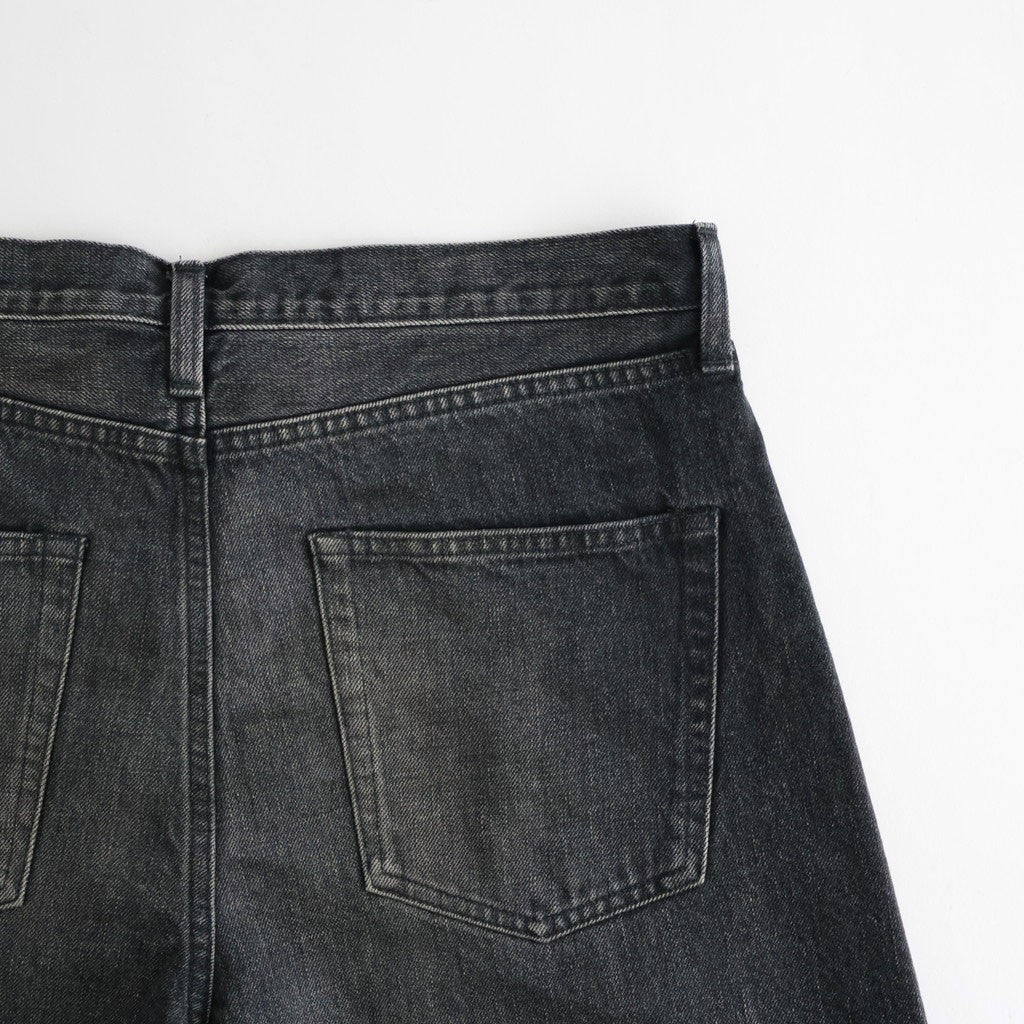 ROUND DENIM PANTS #BLACK [ST.1572]