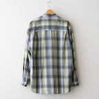 SUPER LIGHT WOOL CHECK SHIRT #BLUE GREEN CHECK [A25AS01LC]