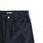 SILK NEP DENIM 5P WIDE PANTS #DARK NAVY [A26AP02SD]