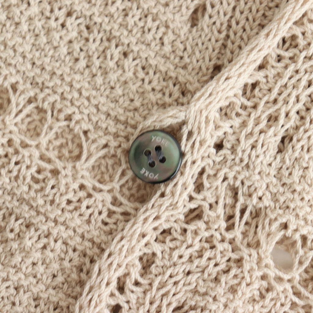 CROCHET KNIT SHIRT #IVORY [YK25SS001011S]