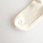 ORGANIC DAILY 3 PACK RIBBED CREW SOCKS #IVORY [R1427-AW25]