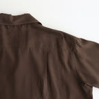 COLORBLOCK OPEN COLLAR SHIRT #BROWN [YK25SS0939SH]