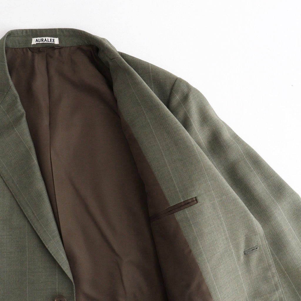 BLUEFACED WOOL JACKET #OLIVE GRAY STRIPE [A26AJ01BS]