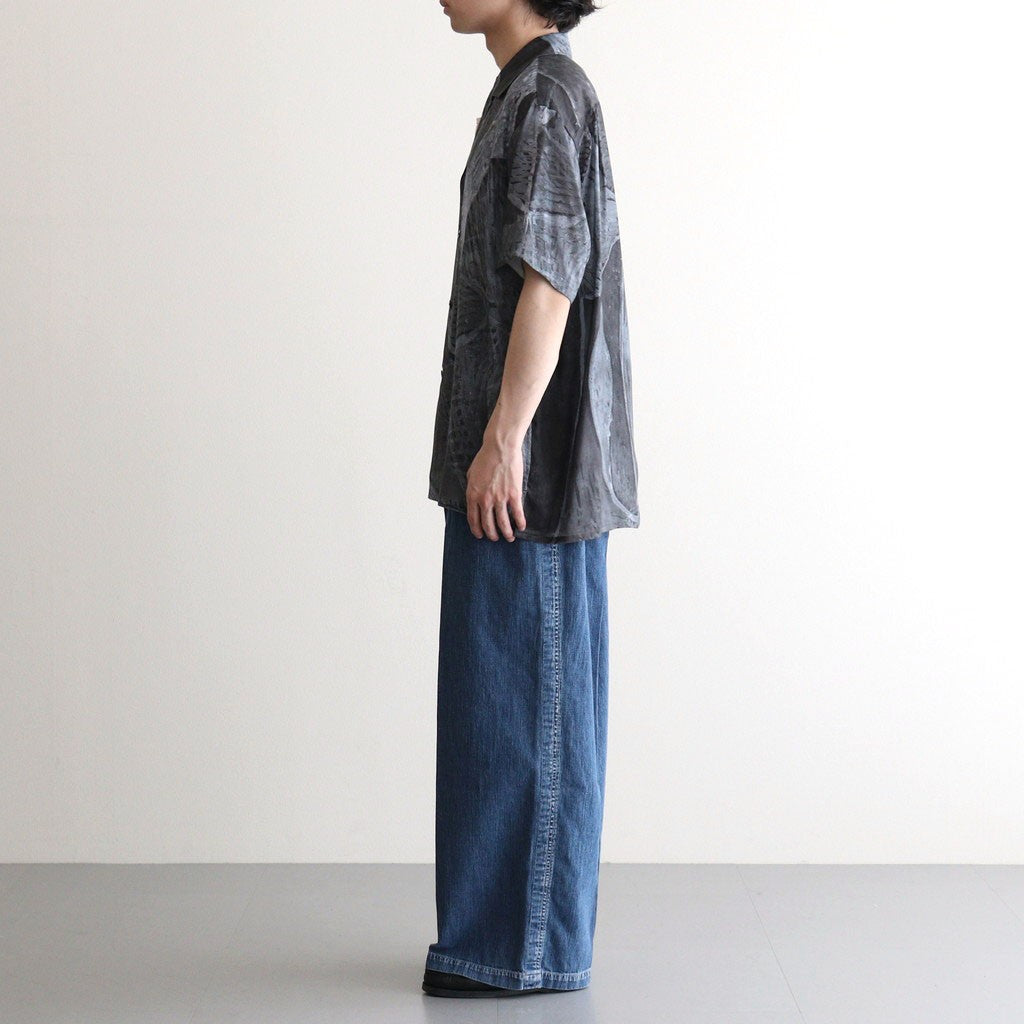LIGHT-WEIGHT DENIM 1TUCK WIDE BAKER PANTS #INDIGO [YK25SS0931P]