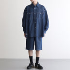 LIGHT DENIM L/S SHIRT #DARK FADE [FSC252-50045]