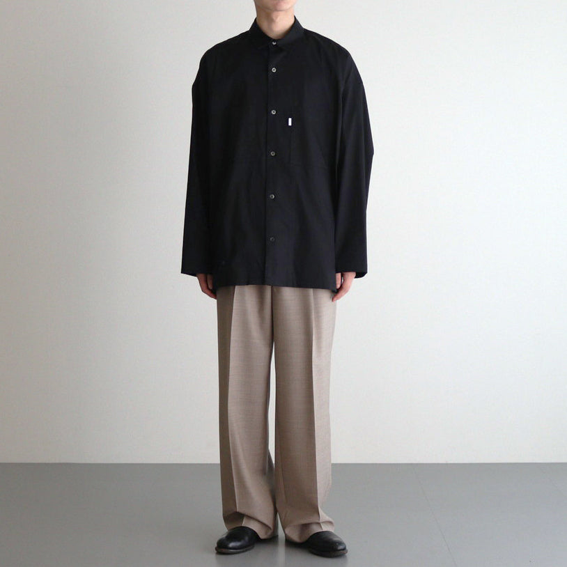 Solotex Twill L/S Oversized Box Shirt #BLACK [GM243-50324B]