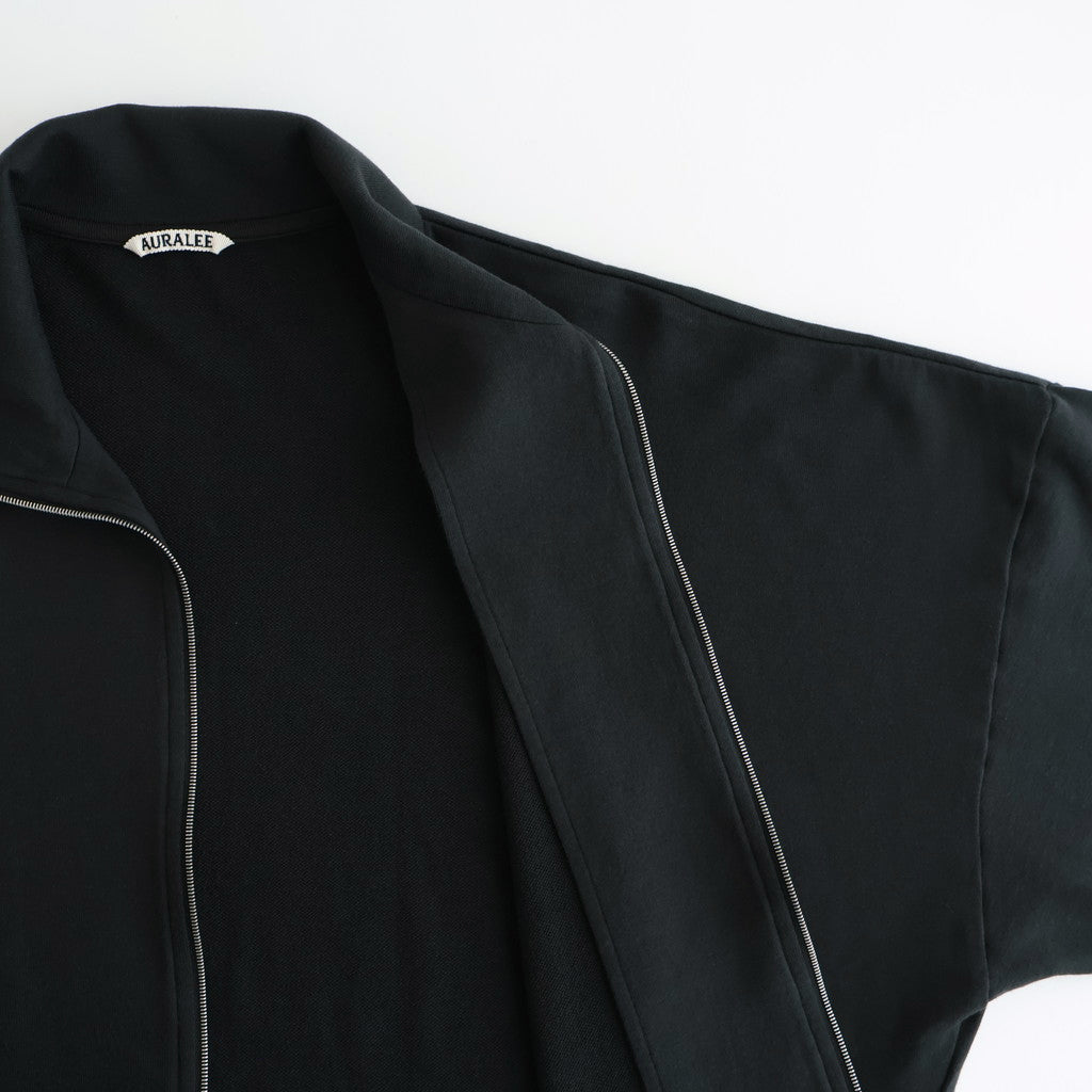 SUPER HIGH GAUGE SWEAT ZIP BLOUSON #INK BLACK [A25AB01CU]