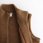 Wool Fleece Vest #NATURAL BROWN [13052405]
