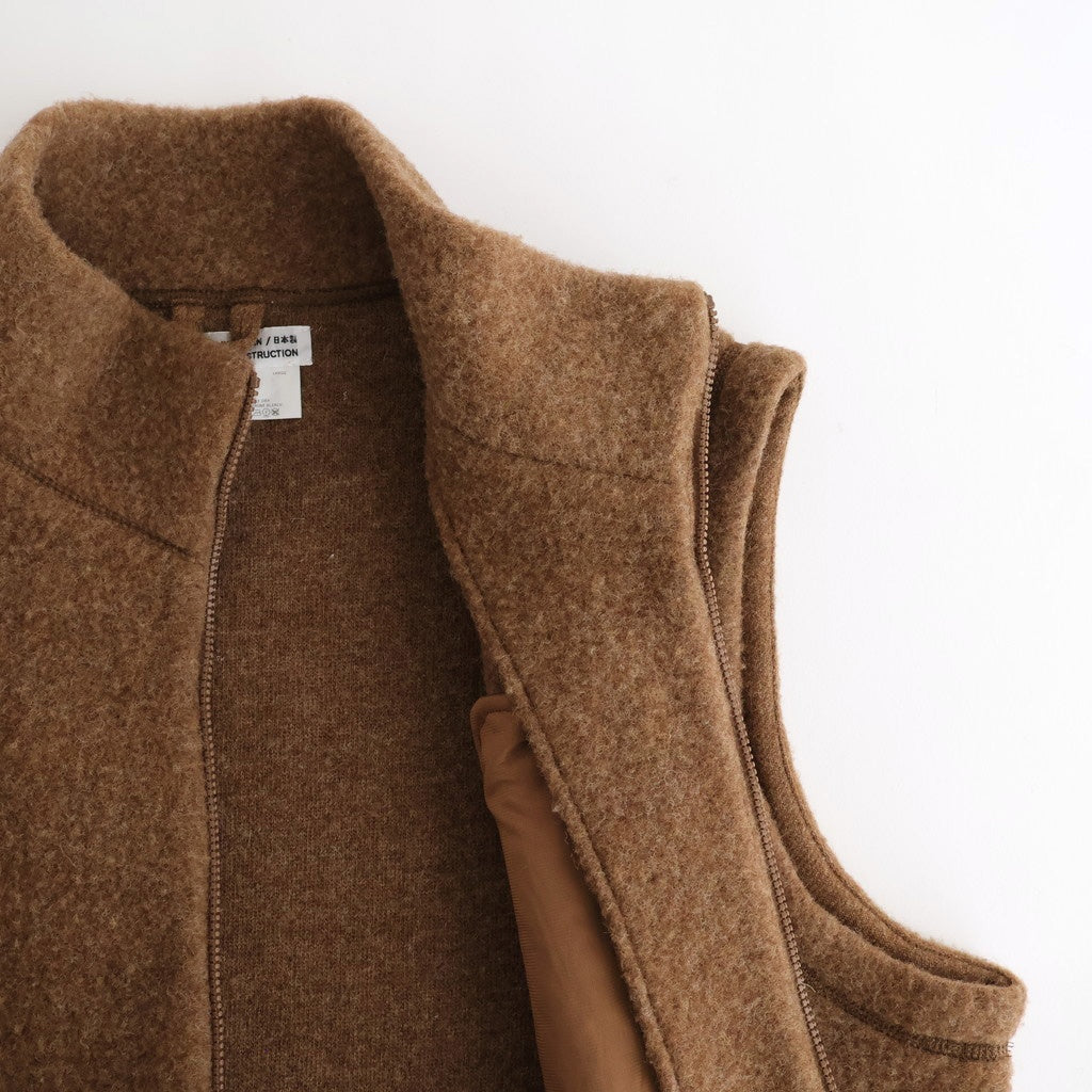 Wool Fleece Vest #NATURAL BROWN [13052405]