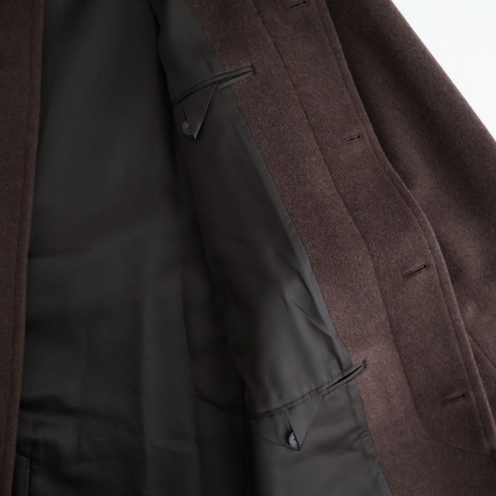 SUPER FINE WOOL MOSSER SOUTIEN COLLAR COAT #TOP BROWN [A26AC01WM]