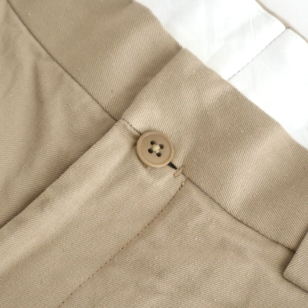 Chino Trousers - Two Tuck Straight #KHAKI [11061601]