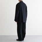 WOOL/CASHMERE FLEECE SINGLE BREASTED JACKET #BLACK [ST.1268]
