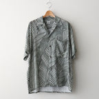 Leaf Pattern Printed Open Collar Shirt #IVORY [YK26SS01202SH]