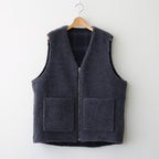 FLANNEL CHECK REVERSIBLE VEST #BLACK [FSC253-30128]