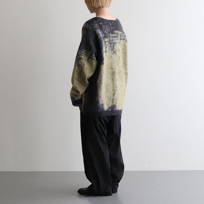 JACQUARD MOHAIR CARDIGAN #YELLOW [YK24FW0814S]