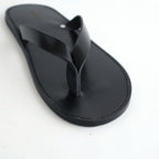 Leather Thong Sandals #BLK [12611018]