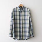 SUPER LIGHT WOOL CHECK SHIRT #BLUE GREEN CHECK [A25AS01LC]