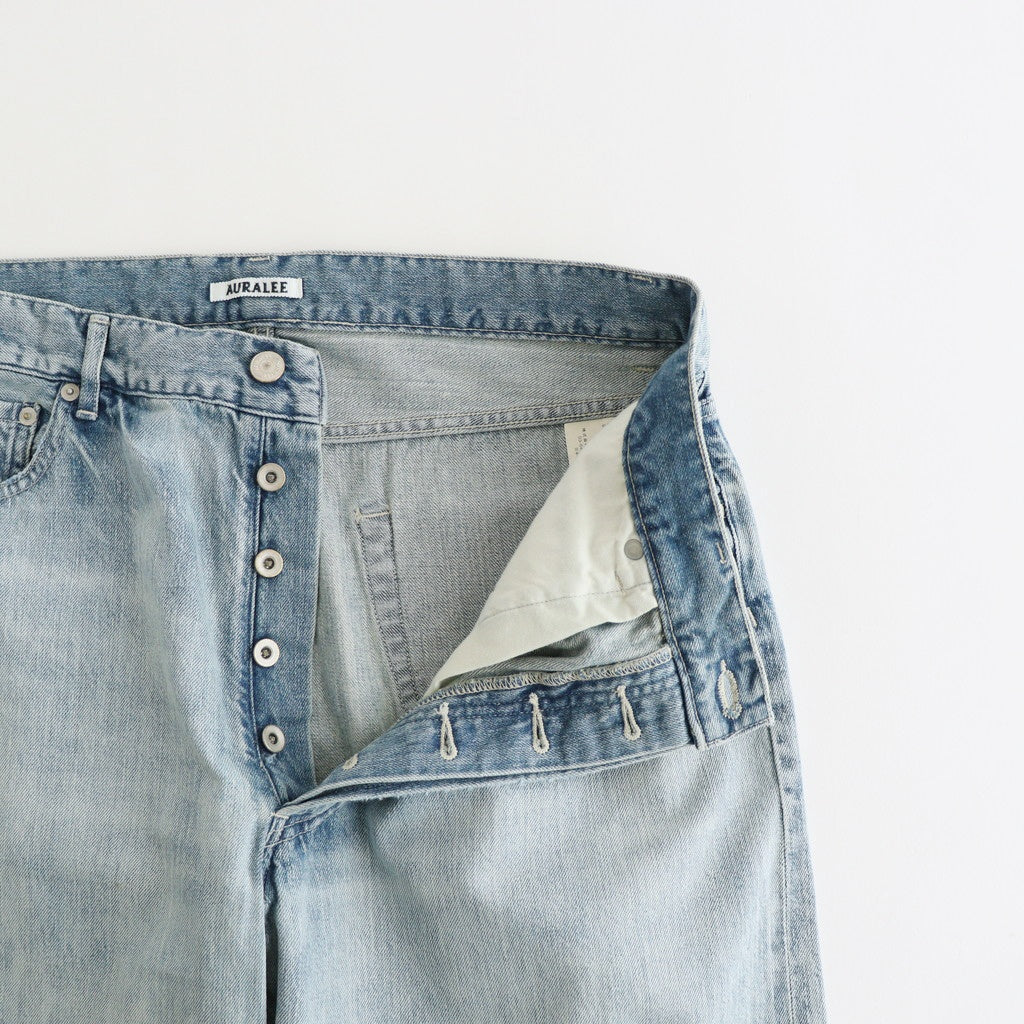 FADED SELVEDGE LIGHT DENIM WIDE PANTS #LIGHT INDIGO [A26SP03DE]