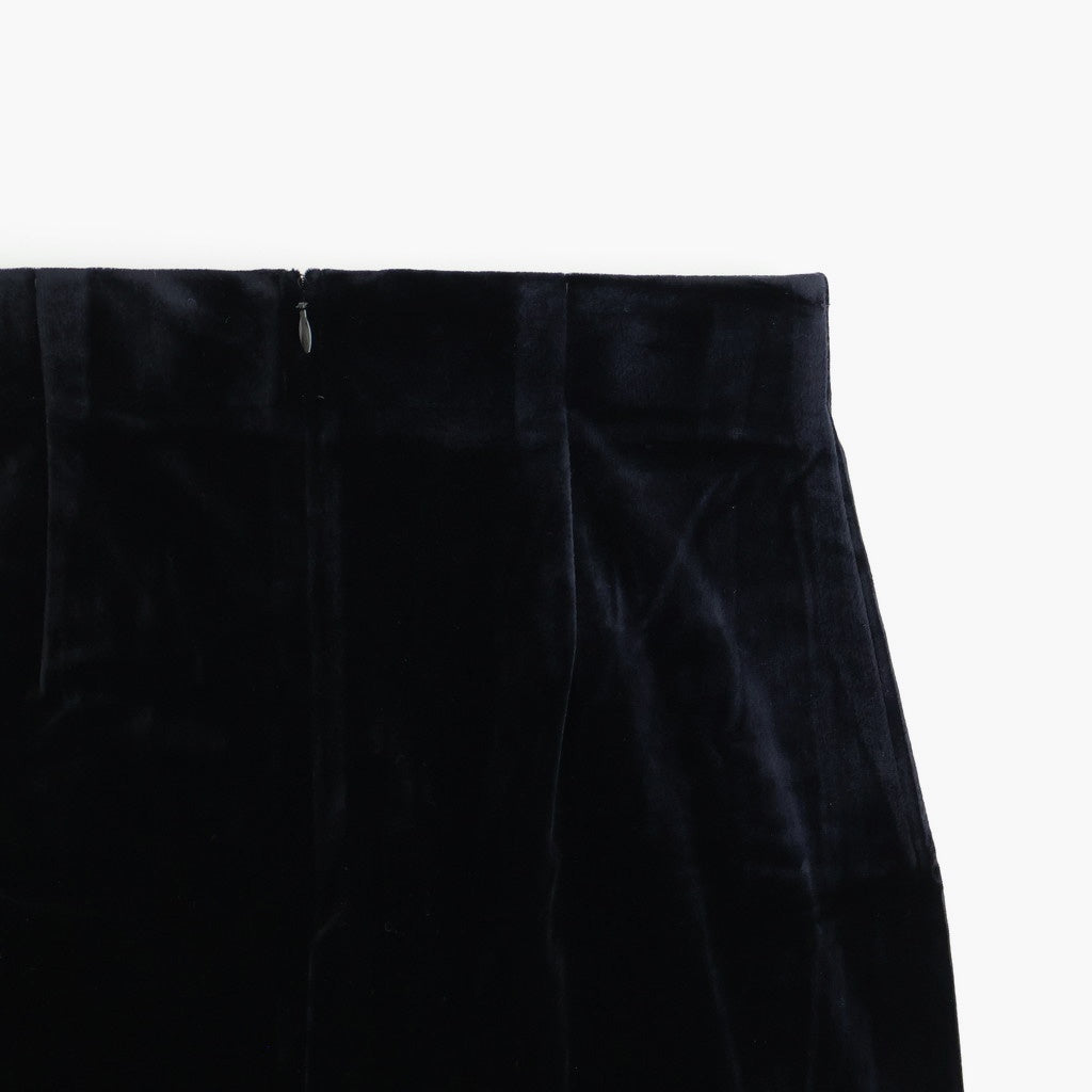 Pencil Velour Skirt #BLK [12520805]