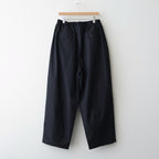 綿ツイル微起毛 ワイド2タックパンツ #BLACK [HQ-P006-051]
