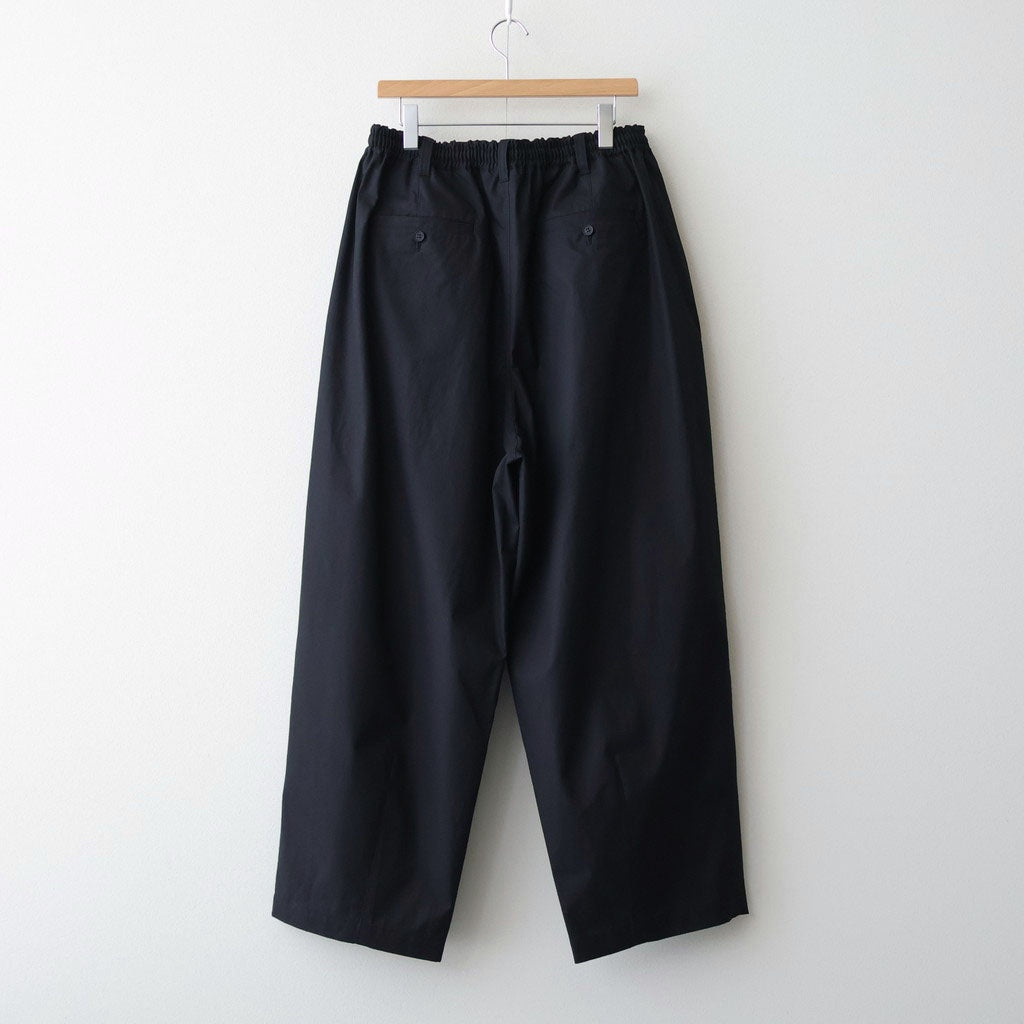綿ツイル微起毛 ワイド2タックパンツ #BLACK [HQ-P006-051]