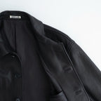 TEXTURED LAMB LEATHER BLOUSON #BLACK [A26SB01BL]