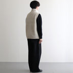 WOOL FLEECE VEST #natural l.beige [14452]