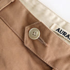 WASHED FINX CHINO ONE-TUCK PANTS #CAMEL BROWN [A25SP02FC]