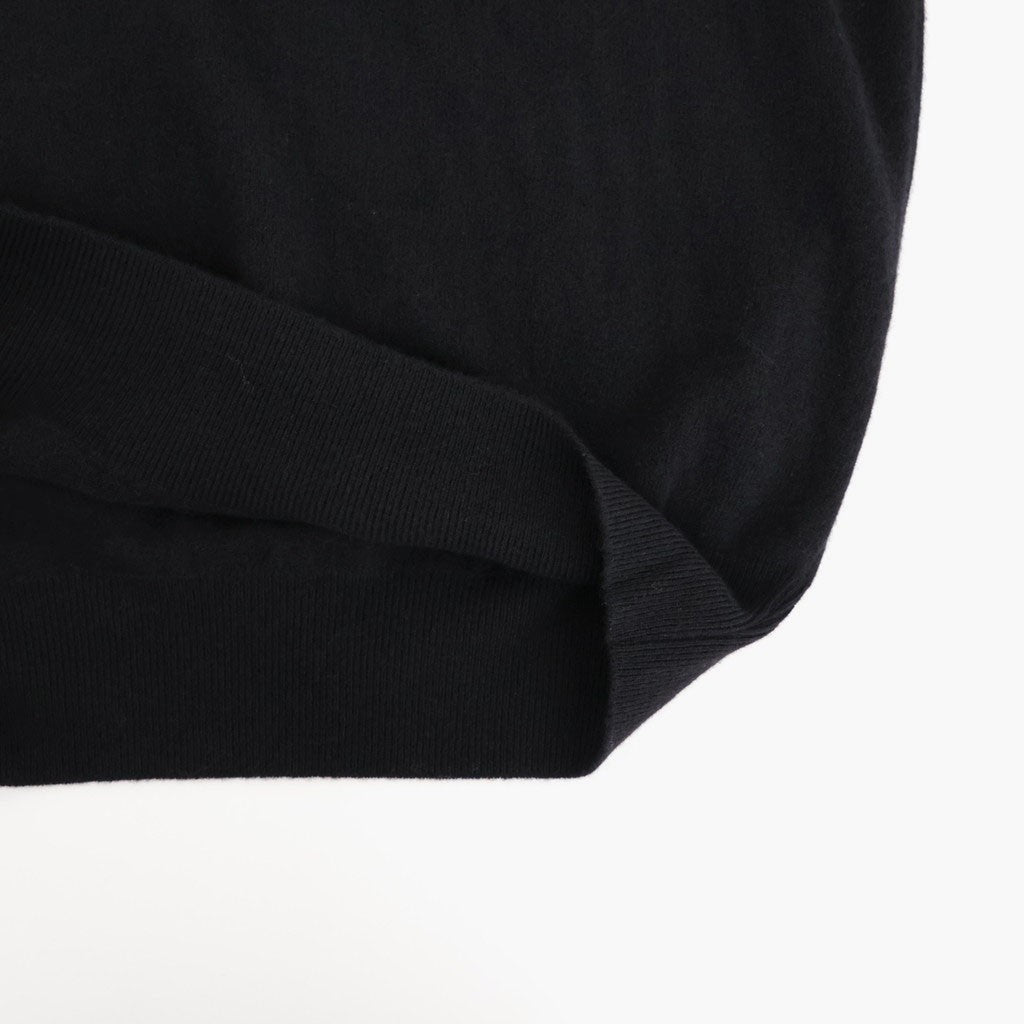 EXTRA FINE WOOL KNIT SKIPPER #BLACK [ST.1636]