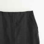 WOOL KID MOHAIR HOP SACK SLIT SKIRT #TOP CHARCOAL [A25SS06MH]