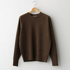 SUPER FINE WOOL ARAN KNIT P/O #BROWN [A25AP02WA]