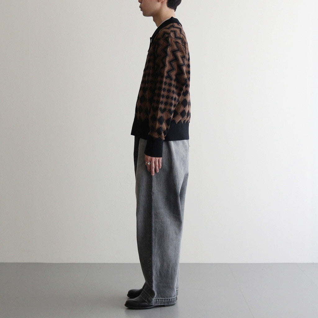 Selvage Denim Belted Pants #BLACK LIGHT FADE [GU251-40192LB]