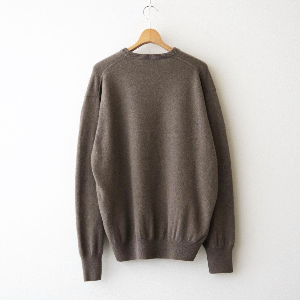 PURE CASHMERE KNIT CREW NECK LS #TAUPE [ST.1628]
