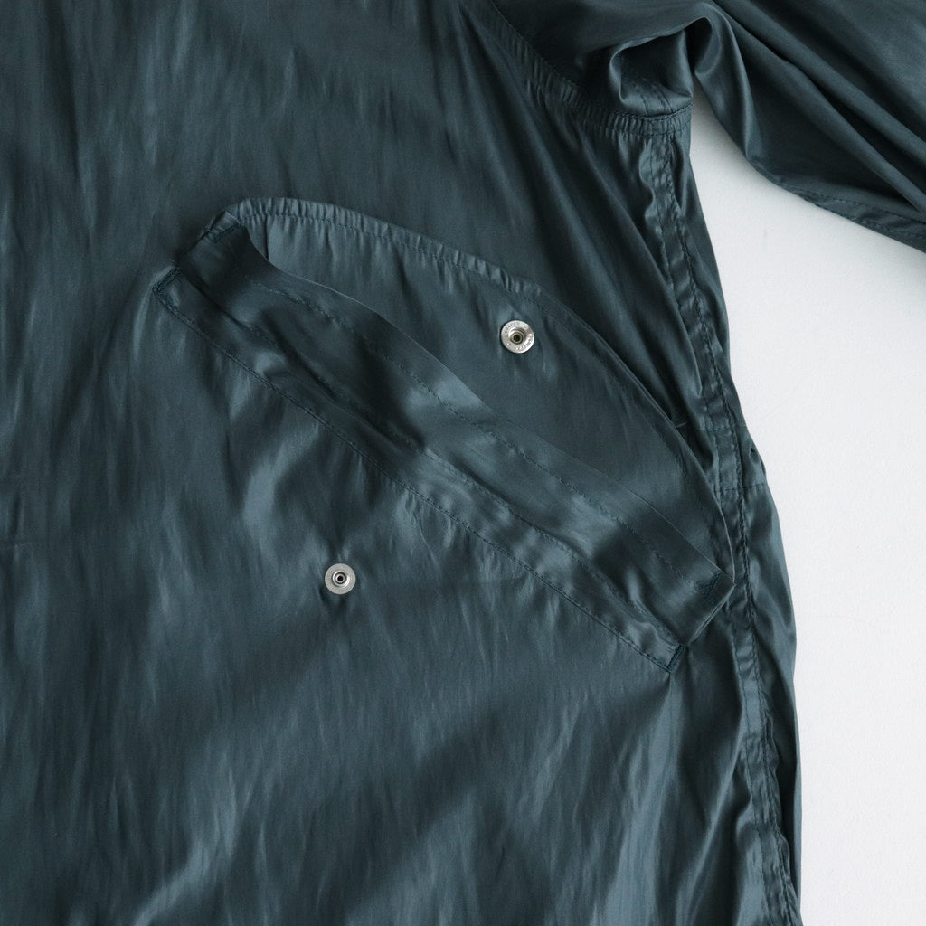 LEATHER LIKE POLYESTER SNOW PARKA #DUSTY GREEN [YK24SS0636C]