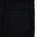 WOOL MAX CANVAS HIGH NECK ZIP BLOUSON #BLACK [A25SB03WC]