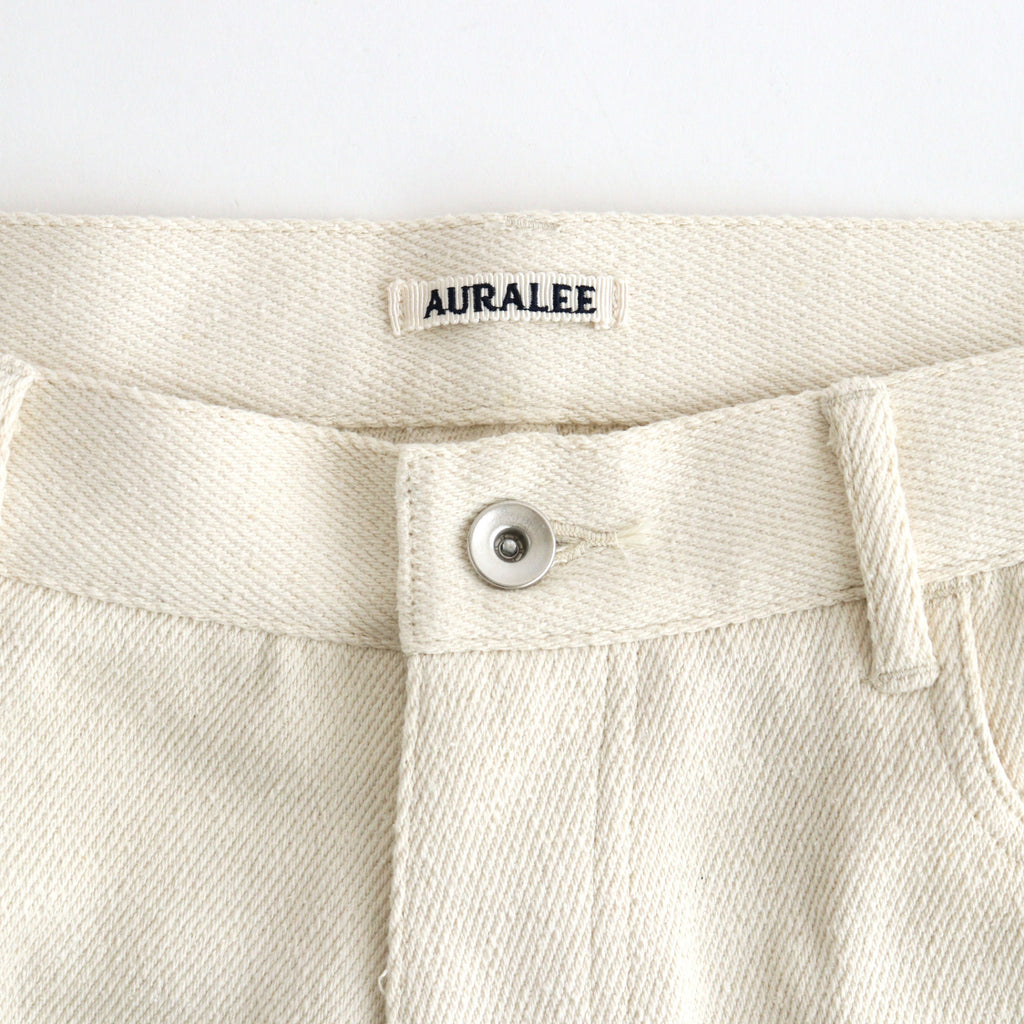 SILK NEP DENIM 5P WIDE PANTS #IVORY WHITE [A26AP01SD]