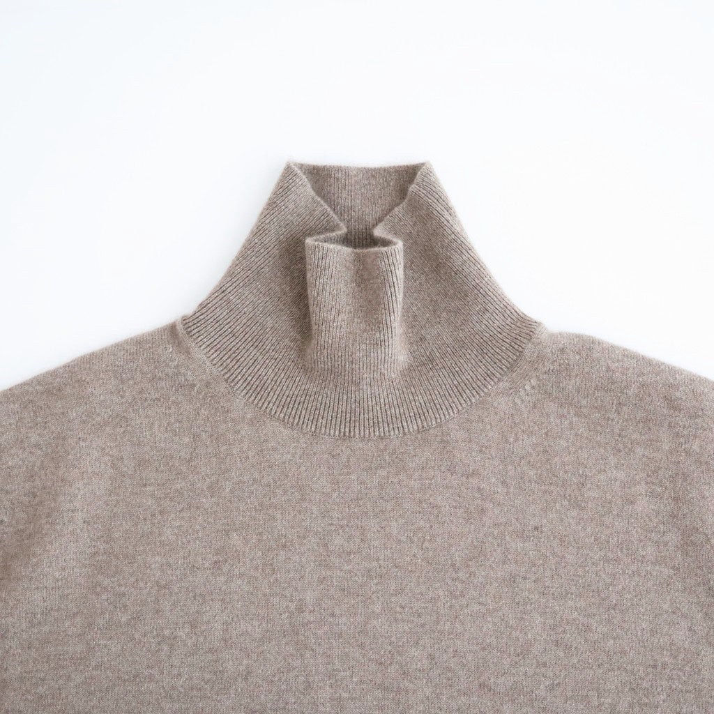 BABY CASHMERE KNIT TURTLE #NATURAL BROWN [A26AT03BC]