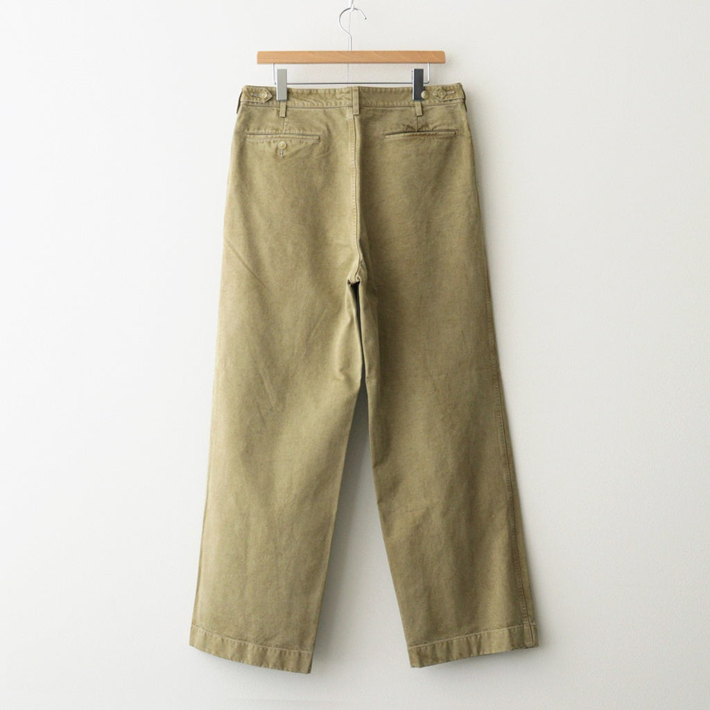PRODUCT DYED FINX CHINO ONE-TUCK PANTS #BEIGE [A25AP01CP]