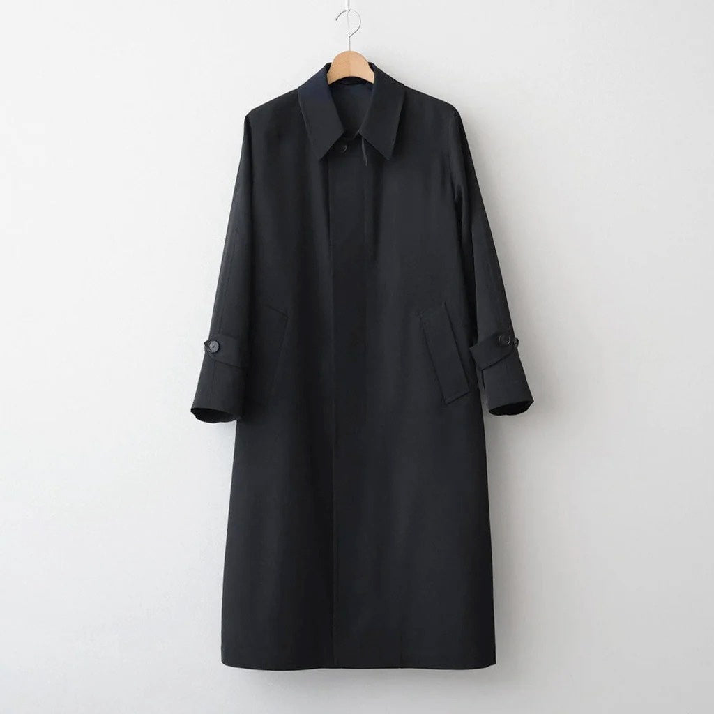 LIGHT WOOL MAX GABARDINE COAT #TOP BLACK [A26SC06MG]