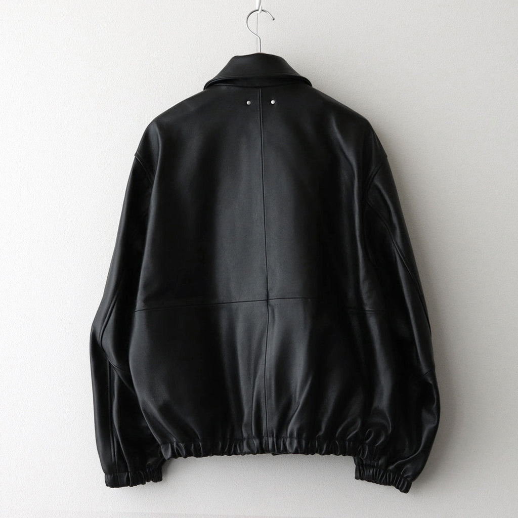 LEATHER ZIP SHORT JACKET #BLACK [ST.1061]