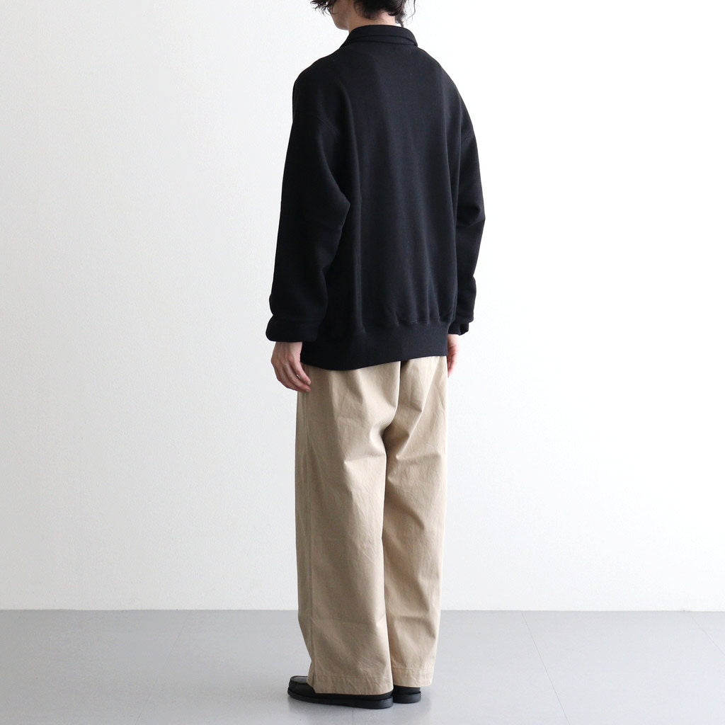 Half-Snap Sweatshirt #Black [OFH011PO61]
