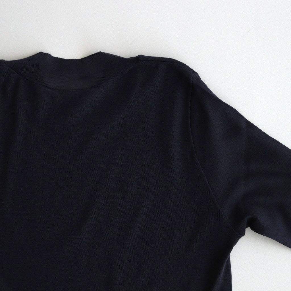 HIGH GAUGE SHEER RIB L/S TEE #NAVY [A00P01HF]