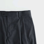 ULTRA FINE TROPICAL WOOL TWO-TUCK SLACKS #TOP CHARCOAL [A26SP02MT]