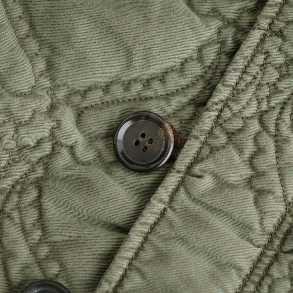 QUILTING FISHTAIL COAT #KHAKI [26330104]