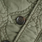 QUILTING FISHTAIL COAT #KHAKI [26330104]