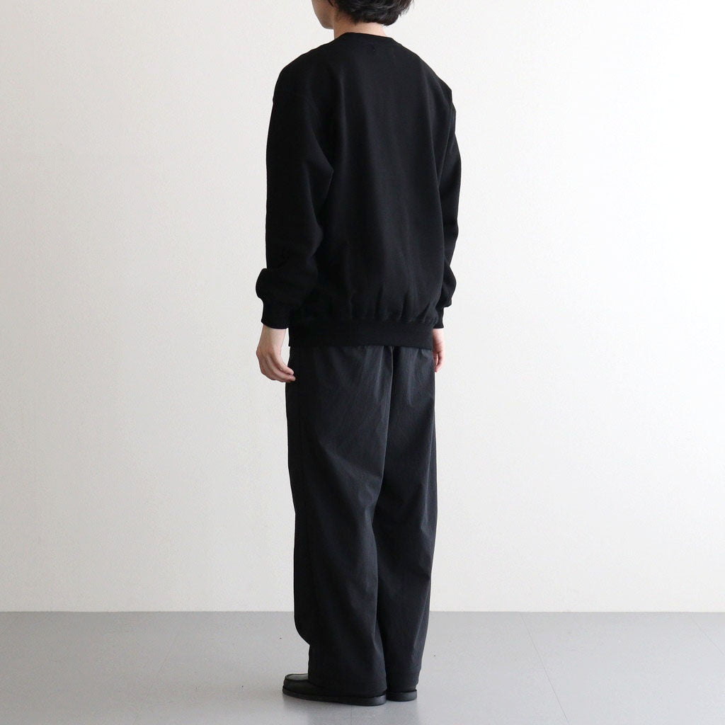 AZUMA Terry Crew Neck Sweat #BLACK [GU251-70195B]